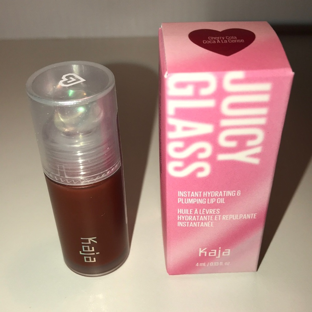 KAJA Juicy Glass Hydrating & Plumping Lip Oil in Cherry Cola NEW